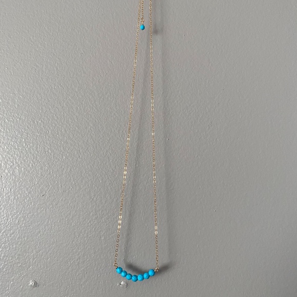 Turquoise Bar Necklace - Picture 2 of 3